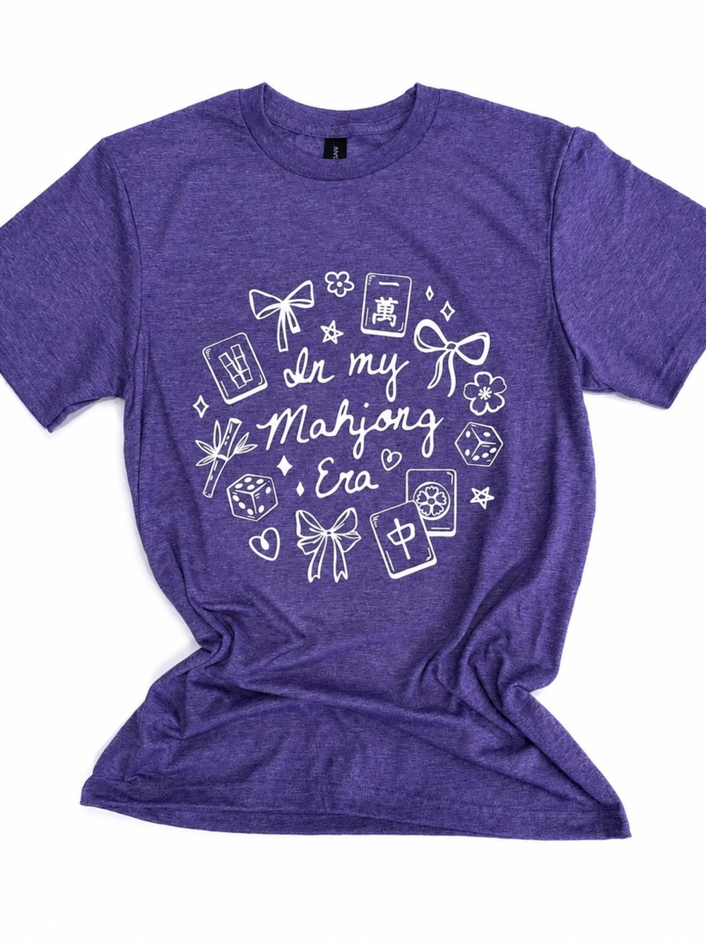 NEW Made to order Gildan Purple Mahjong Graphic Tee
